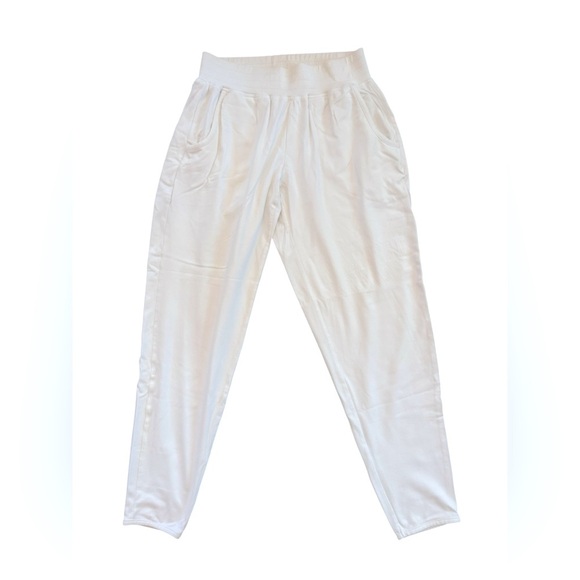 Theory+ White Elastic Waist Tapered Pants Size Small - Picture 2 of 7